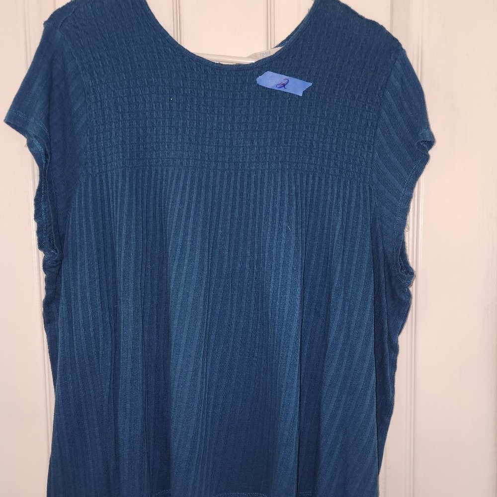 Time and Tru cap sleeve Babydoll style top XXL